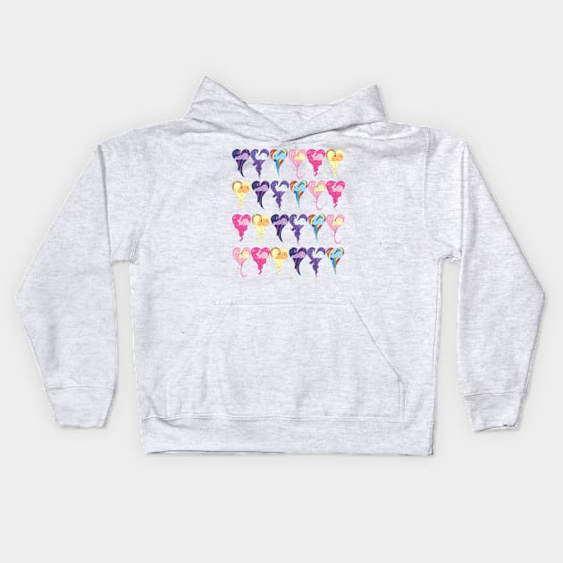 Heart After Heart Kids Hoodie by BambooDog